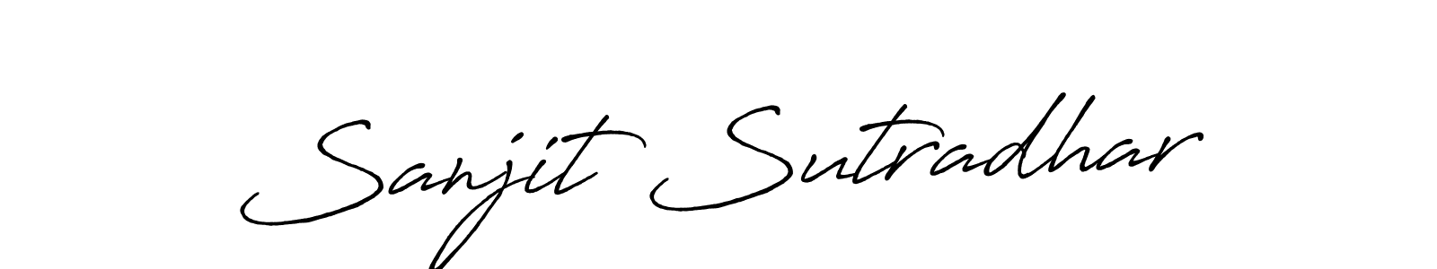 Design your own signature with our free online signature maker. With this signature software, you can create a handwritten (Antro_Vectra_Bolder) signature for name Sanjit Sutradhar. Sanjit Sutradhar signature style 7 images and pictures png