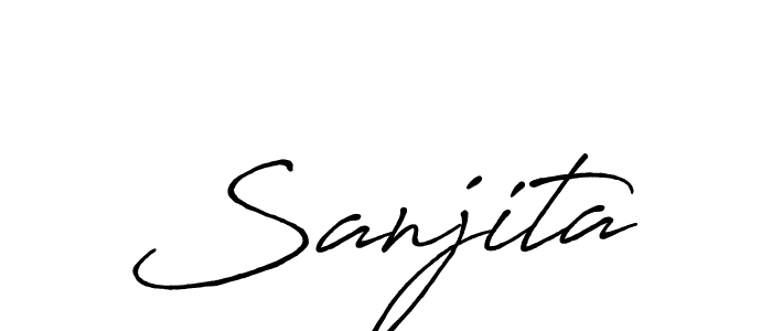Once you've used our free online signature maker to create your best signature Antro_Vectra_Bolder style, it's time to enjoy all of the benefits that Sanjita name signing documents. Sanjita signature style 7 images and pictures png