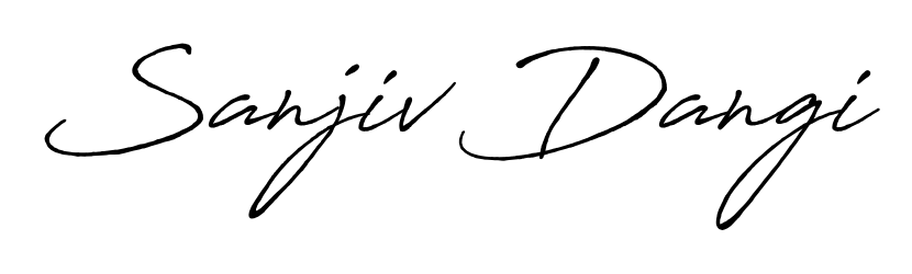 Master the art of signing with Sanjiv Dangi written in fluent Antro_Vectra_Bolder script. A great template to practice and refine your handwriting. Sanjiv Dangi signature style 7 images and pictures png
