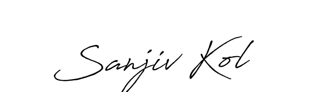 This is the best signature style for the Sanjiv Kol name. Also you like these signature font (Antro_Vectra_Bolder). Mix name signature. Sanjiv Kol signature style 7 images and pictures png