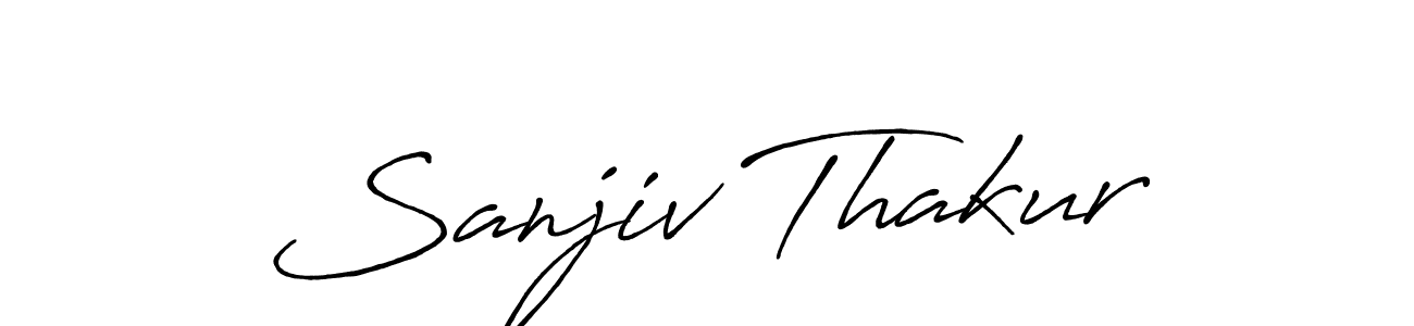 Create a beautiful signature design for name Sanjiv Thakur. With this signature (Antro_Vectra_Bolder) fonts, you can make a handwritten signature for free. Sanjiv Thakur signature style 7 images and pictures png