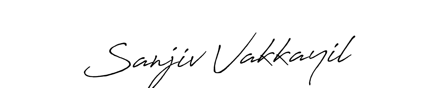 Antro_Vectra_Bolder is a professional signature style that is perfect for those who want to add a touch of class to their signature. It is also a great choice for those who want to make their signature more unique. Get Sanjiv Vakkayil name to fancy signature for free. Sanjiv Vakkayil signature style 7 images and pictures png