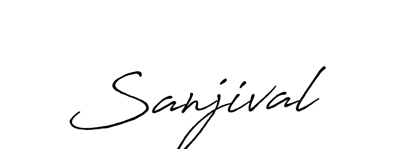 How to make Sanjival signature? Antro_Vectra_Bolder is a professional autograph style. Create handwritten signature for Sanjival name. Sanjival signature style 7 images and pictures png