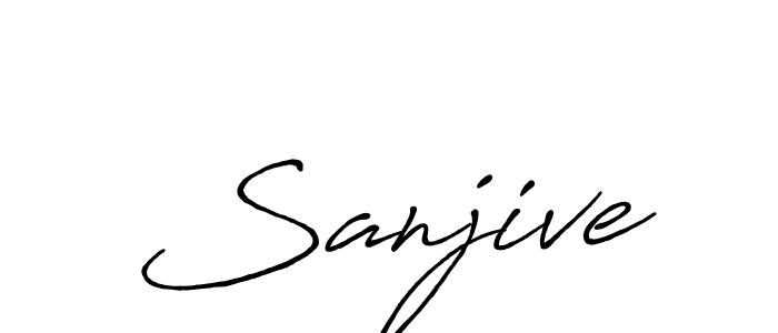 How to make Sanjive name signature. Use Antro_Vectra_Bolder style for creating short signs online. This is the latest handwritten sign. Sanjive signature style 7 images and pictures png