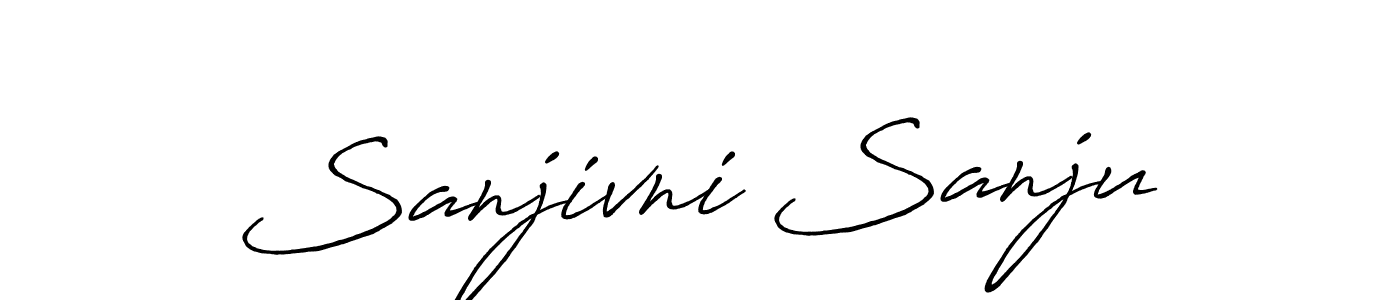 Make a beautiful signature design for name Sanjivni Sanju. With this signature (Antro_Vectra_Bolder) style, you can create a handwritten signature for free. Sanjivni Sanju signature style 7 images and pictures png