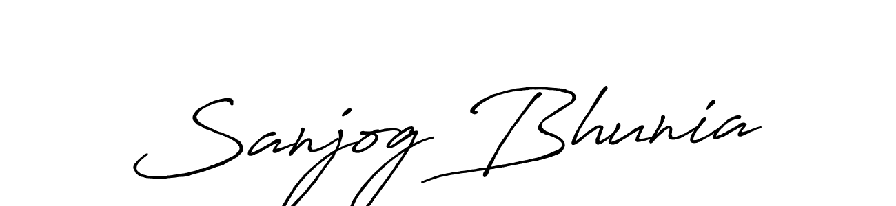 Once you've used our free online signature maker to create your best signature Antro_Vectra_Bolder style, it's time to enjoy all of the benefits that Sanjog Bhunia name signing documents. Sanjog Bhunia signature style 7 images and pictures png