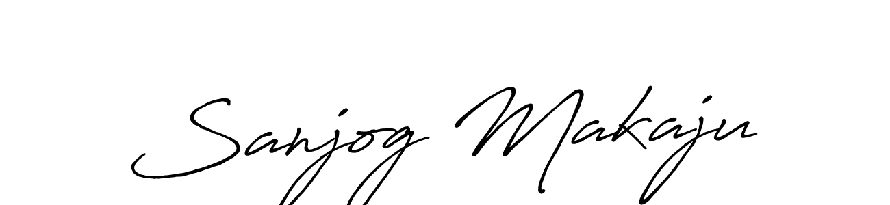 Design your own signature with our free online signature maker. With this signature software, you can create a handwritten (Antro_Vectra_Bolder) signature for name Sanjog Makaju. Sanjog Makaju signature style 7 images and pictures png