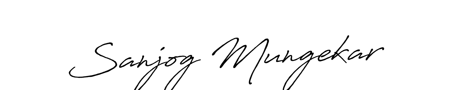 Sanjog Mungekar stylish signature style. Best Handwritten Sign (Antro_Vectra_Bolder) for my name. Handwritten Signature Collection Ideas for my name Sanjog Mungekar. Sanjog Mungekar signature style 7 images and pictures png