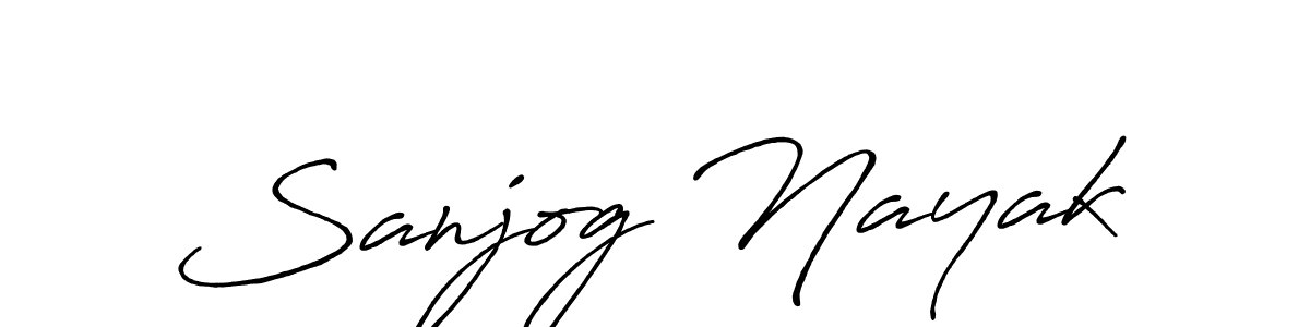 Create a beautiful signature design for name Sanjog Nayak. With this signature (Antro_Vectra_Bolder) fonts, you can make a handwritten signature for free. Sanjog Nayak signature style 7 images and pictures png