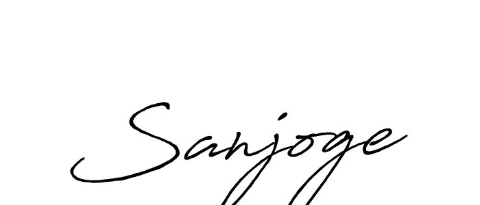 Create a beautiful signature design for name Sanjoge. With this signature (Antro_Vectra_Bolder) fonts, you can make a handwritten signature for free. Sanjoge signature style 7 images and pictures png