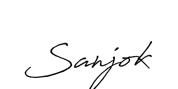 Once you've used our free online signature maker to create your best signature Antro_Vectra_Bolder style, it's time to enjoy all of the benefits that Sanjok name signing documents. Sanjok signature style 7 images and pictures png