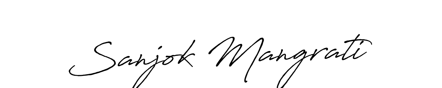 This is the best signature style for the Sanjok Mangrati name. Also you like these signature font (Antro_Vectra_Bolder). Mix name signature. Sanjok Mangrati signature style 7 images and pictures png