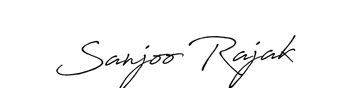 Create a beautiful signature design for name Sanjoo Rajak. With this signature (Antro_Vectra_Bolder) fonts, you can make a handwritten signature for free. Sanjoo Rajak signature style 7 images and pictures png