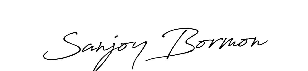 Sanjoy Bormon stylish signature style. Best Handwritten Sign (Antro_Vectra_Bolder) for my name. Handwritten Signature Collection Ideas for my name Sanjoy Bormon. Sanjoy Bormon signature style 7 images and pictures png