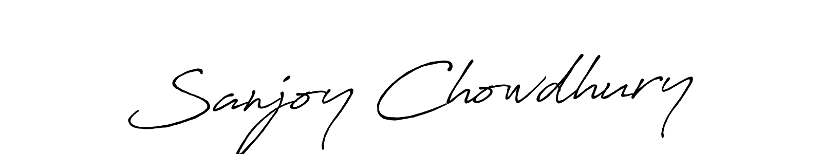 Sanjoy Chowdhury stylish signature style. Best Handwritten Sign (Antro_Vectra_Bolder) for my name. Handwritten Signature Collection Ideas for my name Sanjoy Chowdhury. Sanjoy Chowdhury signature style 7 images and pictures png