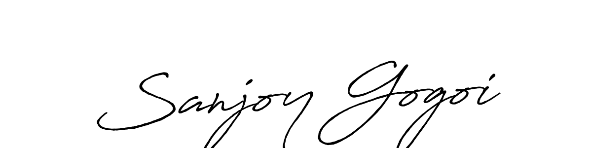 Use a signature maker to create a handwritten signature online. With this signature software, you can design (Antro_Vectra_Bolder) your own signature for name Sanjoy Gogoi. Sanjoy Gogoi signature style 7 images and pictures png