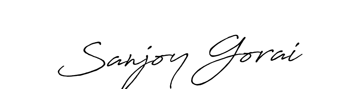 Make a beautiful signature design for name Sanjoy Gorai. With this signature (Antro_Vectra_Bolder) style, you can create a handwritten signature for free. Sanjoy Gorai signature style 7 images and pictures png