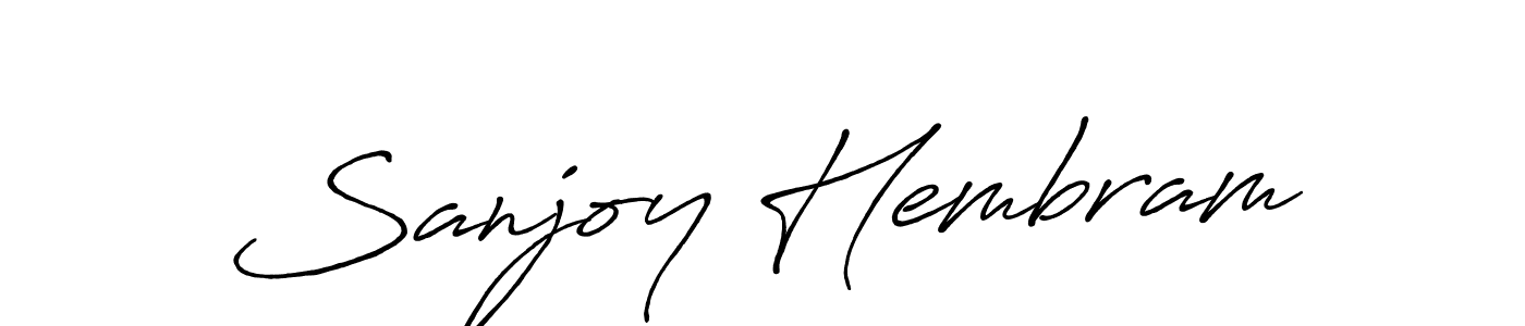 It looks lik you need a new signature style for name Sanjoy Hembram. Design unique handwritten (Antro_Vectra_Bolder) signature with our free signature maker in just a few clicks. Sanjoy Hembram signature style 7 images and pictures png