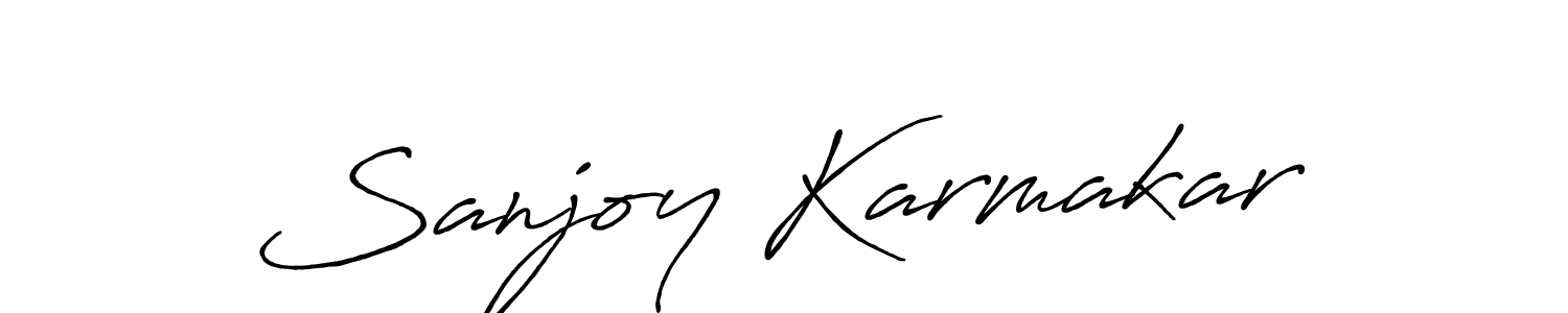 Antro_Vectra_Bolder is a professional signature style that is perfect for those who want to add a touch of class to their signature. It is also a great choice for those who want to make their signature more unique. Get Sanjoy Karmakar name to fancy signature for free. Sanjoy Karmakar signature style 7 images and pictures png