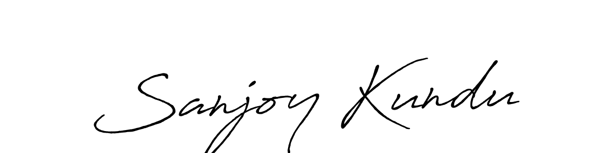 Design your own signature with our free online signature maker. With this signature software, you can create a handwritten (Antro_Vectra_Bolder) signature for name Sanjoy Kundu. Sanjoy Kundu signature style 7 images and pictures png