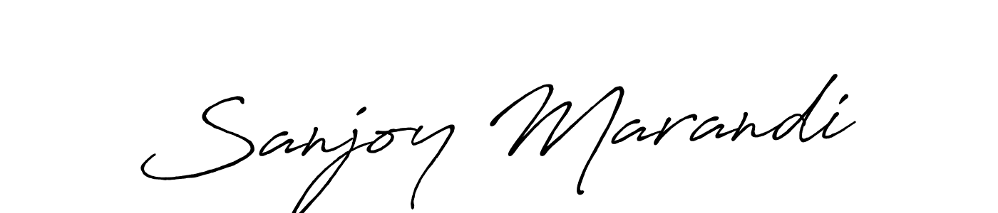 You should practise on your own different ways (Antro_Vectra_Bolder) to write your name (Sanjoy Marandi) in signature. don't let someone else do it for you. Sanjoy Marandi signature style 7 images and pictures png