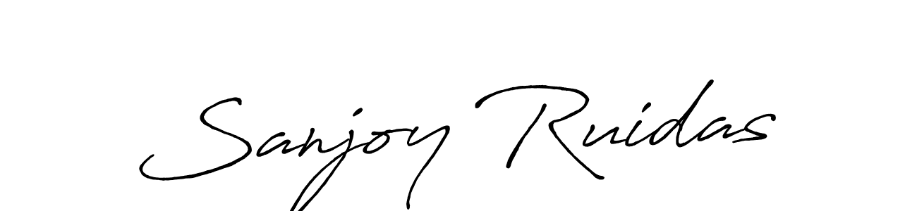 Create a beautiful signature design for name Sanjoy Ruidas. With this signature (Antro_Vectra_Bolder) fonts, you can make a handwritten signature for free. Sanjoy Ruidas signature style 7 images and pictures png