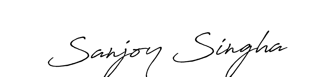 Also You can easily find your signature by using the search form. We will create Sanjoy Singha name handwritten signature images for you free of cost using Antro_Vectra_Bolder sign style. Sanjoy Singha signature style 7 images and pictures png