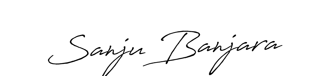 How to make Sanju Banjara signature? Antro_Vectra_Bolder is a professional autograph style. Create handwritten signature for Sanju Banjara name. Sanju Banjara signature style 7 images and pictures png