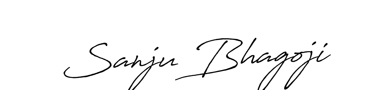 Sanju Bhagoji stylish signature style. Best Handwritten Sign (Antro_Vectra_Bolder) for my name. Handwritten Signature Collection Ideas for my name Sanju Bhagoji. Sanju Bhagoji signature style 7 images and pictures png