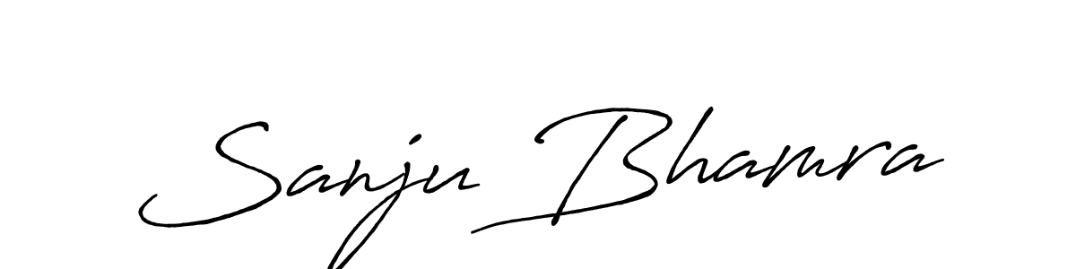 Sanju Bhamra stylish signature style. Best Handwritten Sign (Antro_Vectra_Bolder) for my name. Handwritten Signature Collection Ideas for my name Sanju Bhamra. Sanju Bhamra signature style 7 images and pictures png