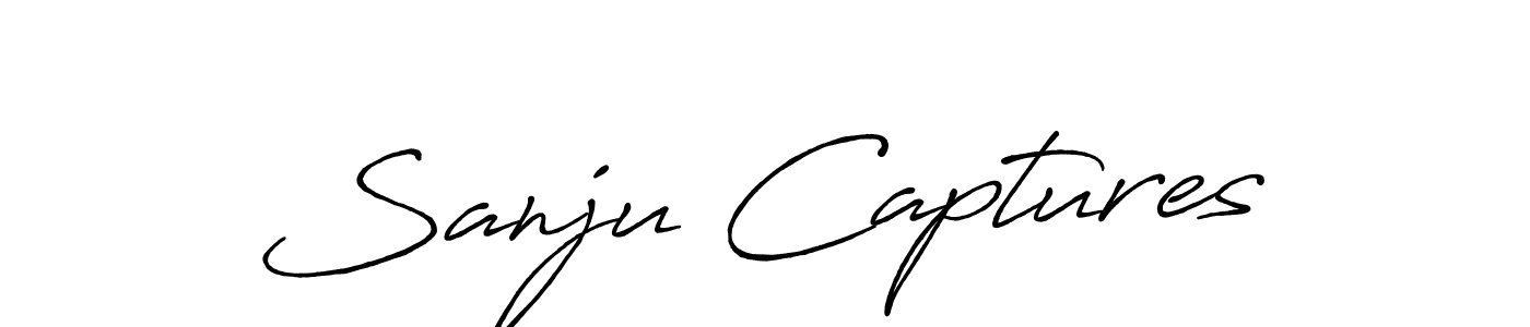 Sanju Captures stylish signature style. Best Handwritten Sign (Antro_Vectra_Bolder) for my name. Handwritten Signature Collection Ideas for my name Sanju Captures. Sanju Captures signature style 7 images and pictures png