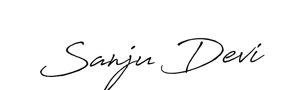 Make a beautiful signature design for name Sanju Devi. With this signature (Antro_Vectra_Bolder) style, you can create a handwritten signature for free. Sanju Devi signature style 7 images and pictures png