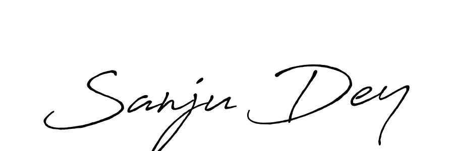 Create a beautiful signature design for name Sanju Dey. With this signature (Antro_Vectra_Bolder) fonts, you can make a handwritten signature for free. Sanju Dey signature style 7 images and pictures png