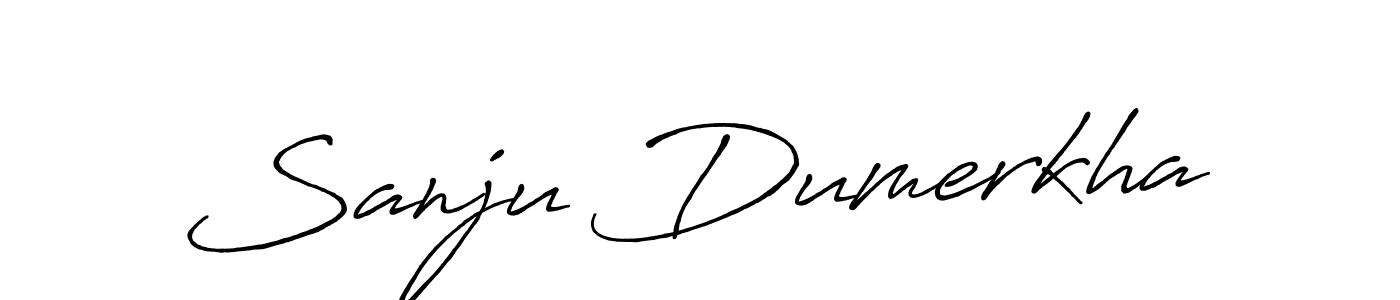 How to make Sanju Dumerkha name signature. Use Antro_Vectra_Bolder style for creating short signs online. This is the latest handwritten sign. Sanju Dumerkha signature style 7 images and pictures png