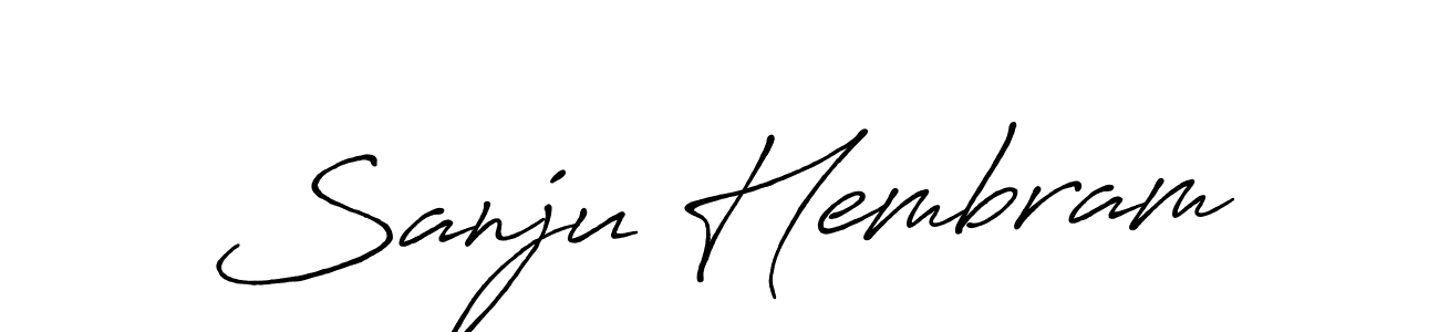 Similarly Antro_Vectra_Bolder is the best handwritten signature design. Signature creator online .You can use it as an online autograph creator for name Sanju Hembram. Sanju Hembram signature style 7 images and pictures png