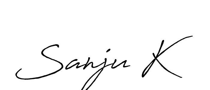 Make a beautiful signature design for name Sanju K. Use this online signature maker to create a handwritten signature for free. Sanju K signature style 7 images and pictures png