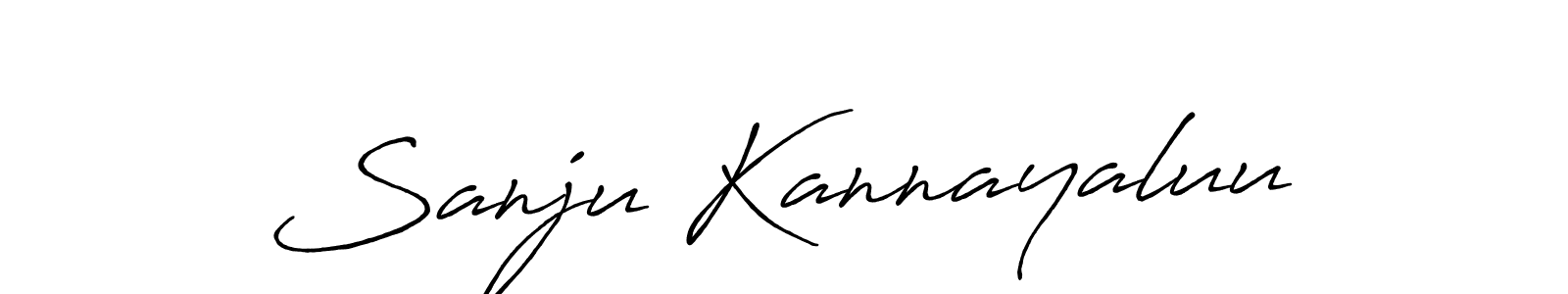 How to make Sanju Kannayaluu signature? Antro_Vectra_Bolder is a professional autograph style. Create handwritten signature for Sanju Kannayaluu name. Sanju Kannayaluu signature style 7 images and pictures png