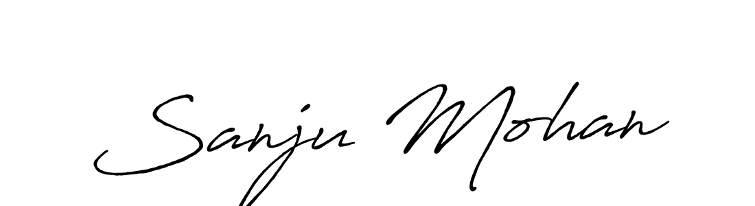 Make a beautiful signature design for name Sanju Mohan. With this signature (Antro_Vectra_Bolder) style, you can create a handwritten signature for free. Sanju Mohan signature style 7 images and pictures png