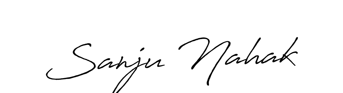 Once you've used our free online signature maker to create your best signature Antro_Vectra_Bolder style, it's time to enjoy all of the benefits that Sanju Nahak name signing documents. Sanju Nahak signature style 7 images and pictures png