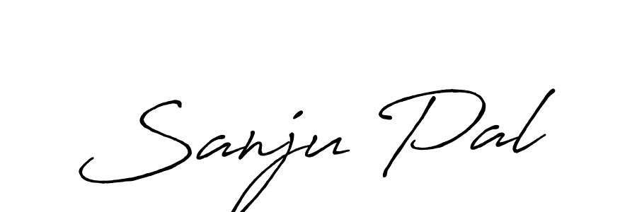 How to make Sanju Pal name signature. Use Antro_Vectra_Bolder style for creating short signs online. This is the latest handwritten sign. Sanju Pal signature style 7 images and pictures png