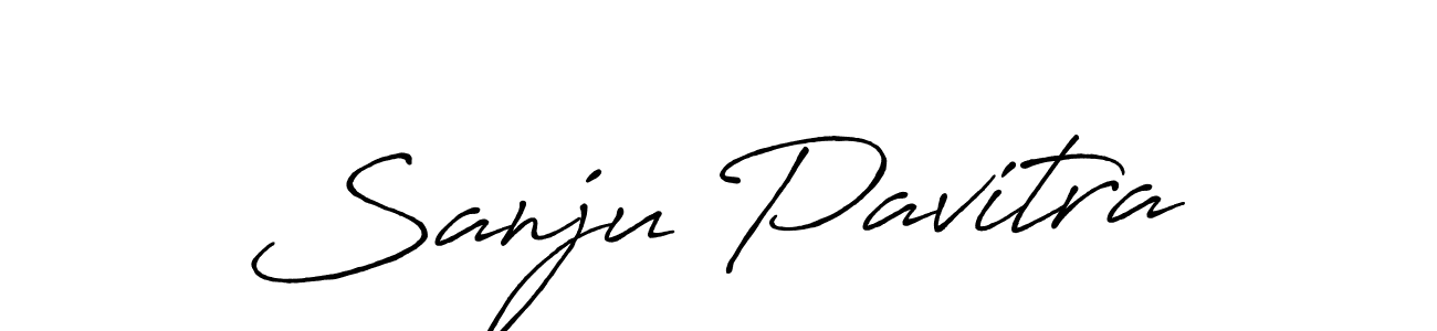 Create a beautiful signature design for name Sanju Pavitra. With this signature (Antro_Vectra_Bolder) fonts, you can make a handwritten signature for free. Sanju Pavitra signature style 7 images and pictures png