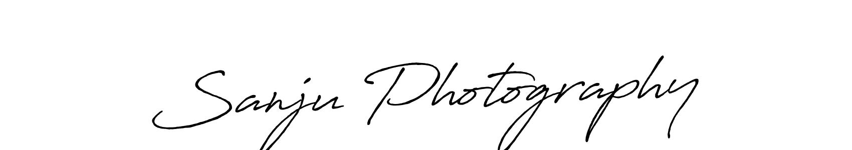 Make a beautiful signature design for name Sanju Photography. Use this online signature maker to create a handwritten signature for free. Sanju Photography signature style 7 images and pictures png