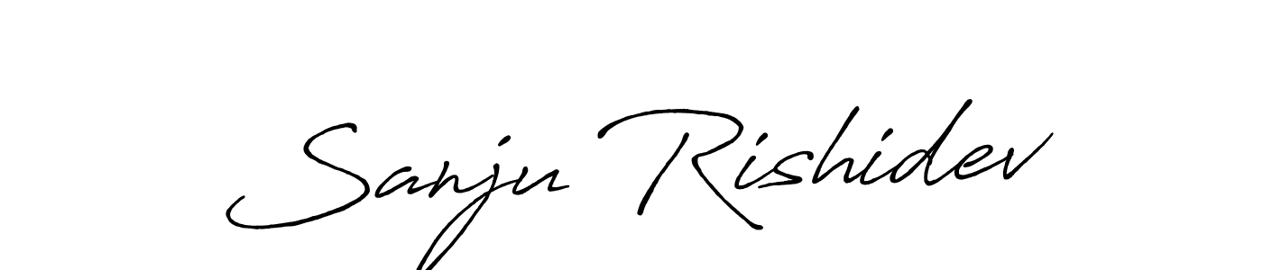 Antro_Vectra_Bolder is a professional signature style that is perfect for those who want to add a touch of class to their signature. It is also a great choice for those who want to make their signature more unique. Get Sanju Rishidev name to fancy signature for free. Sanju Rishidev signature style 7 images and pictures png