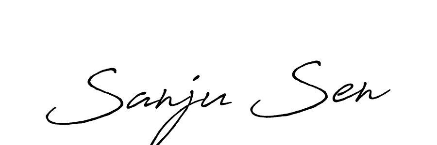 Design your own signature with our free online signature maker. With this signature software, you can create a handwritten (Antro_Vectra_Bolder) signature for name Sanju Sen. Sanju Sen signature style 7 images and pictures png