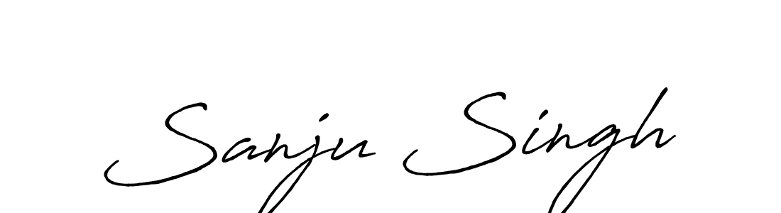 Create a beautiful signature design for name Sanju Singh. With this signature (Antro_Vectra_Bolder) fonts, you can make a handwritten signature for free. Sanju Singh signature style 7 images and pictures png