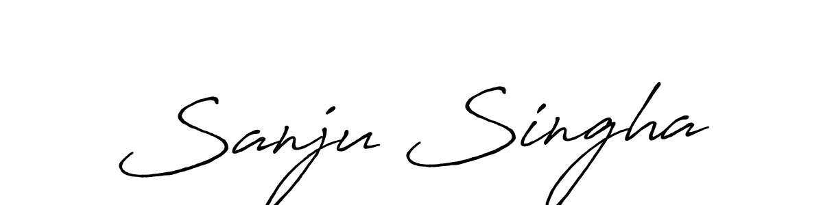 Make a beautiful signature design for name Sanju Singha. With this signature (Antro_Vectra_Bolder) style, you can create a handwritten signature for free. Sanju Singha signature style 7 images and pictures png