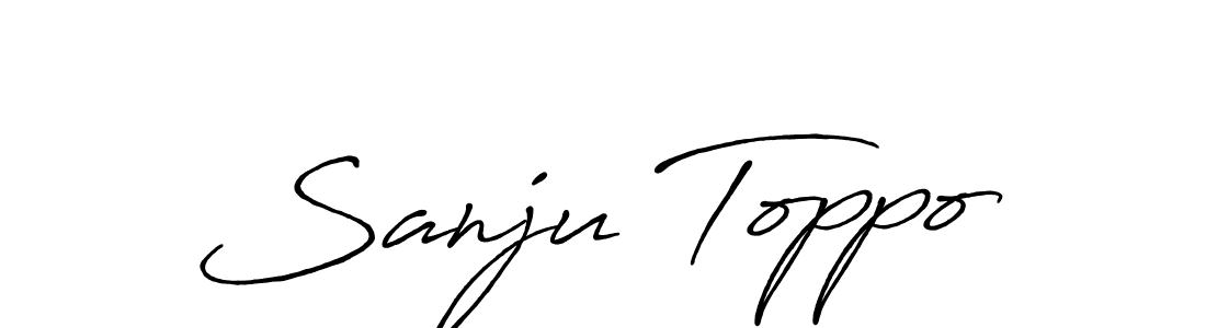 It looks lik you need a new signature style for name Sanju Toppo. Design unique handwritten (Antro_Vectra_Bolder) signature with our free signature maker in just a few clicks. Sanju Toppo signature style 7 images and pictures png