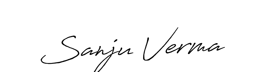 Also You can easily find your signature by using the search form. We will create Sanju Verma name handwritten signature images for you free of cost using Antro_Vectra_Bolder sign style. Sanju Verma signature style 7 images and pictures png