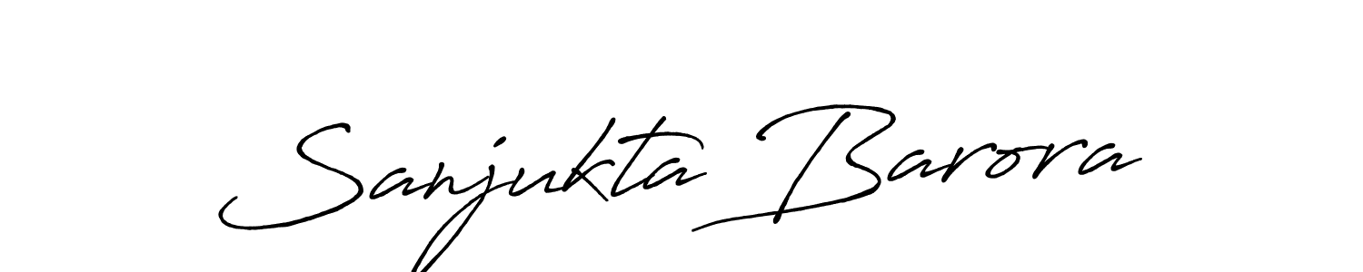 Create a beautiful signature design for name Sanjukta Barora. With this signature (Antro_Vectra_Bolder) fonts, you can make a handwritten signature for free. Sanjukta Barora signature style 7 images and pictures png