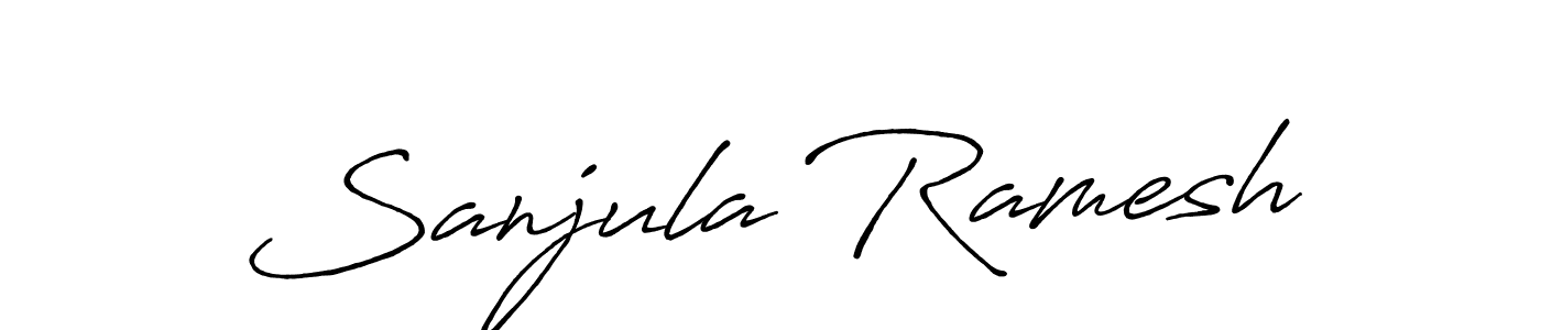 Make a beautiful signature design for name Sanjula Ramesh. Use this online signature maker to create a handwritten signature for free. Sanjula Ramesh signature style 7 images and pictures png